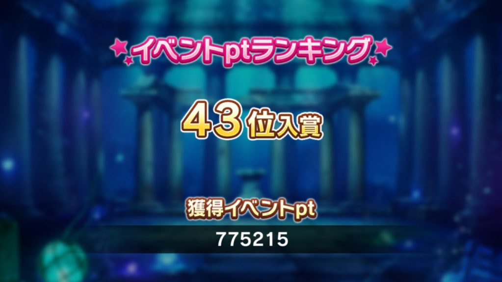 デア・アウローラの『Secret Daybreak』イベントを走った記録